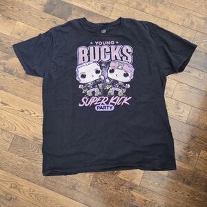 2010 Young Bucks Superkick Party Funko Pop Tees T-Shirt size XL
